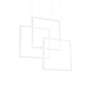 IDEAL LUX – FRAME SP QUADRATO BIANCO GEOMETRYCZNA LAMPA WISZĄCA LED