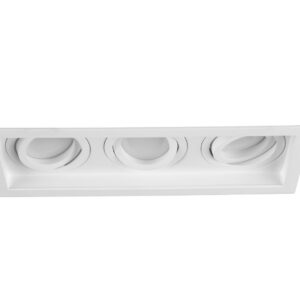 TRIO LIGHTING – KENAI SQUARE WHITE TRIPLE SPOT KARTONGIPS