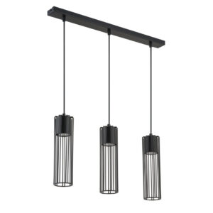 SIGMA LIGHTING – FOBIA III BLACK LAMPA WISZĄCA DRUCIANE TUBY LISTWA