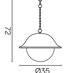 prince max lampa wiszaca zewnetrzna lamperia concept wymiary