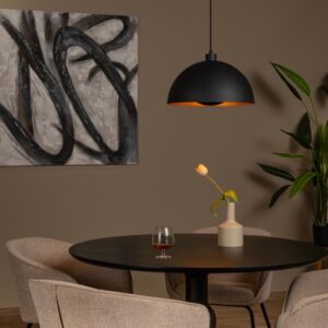 siemon czarna lampa grzybek wiszaca aranzacja lamperiaconcept