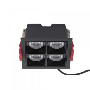 NOWODVORSKI – MIDI LED BLACK 16W 4000K WPUSZCZANA LAMPA SUFITOWA