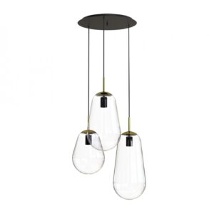 NOWODVORSKI – PEAR III GOLD LAMPA WISZĄCA SZKLANA