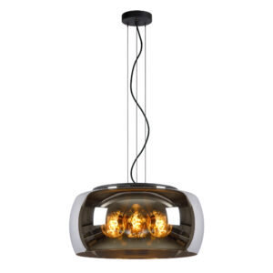 LUCIDE – OLIVIA SMOKE GREY 50 SZKLANA LAMPA WISZĄCA
