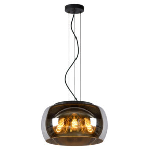 LUCIDE – OLIVIA SMOKE GREY 40 SZKLANA LAMPA WISZĄCA