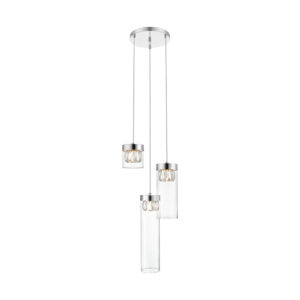 ZUMA LINE – GEM III CHROME LAMPA WISZĄCA SZKLANKI OKRĄG