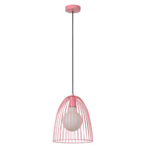 LUCIDE – MACARONS PINK DRUCIANA LAMPA WISZĄCA POŁYSK