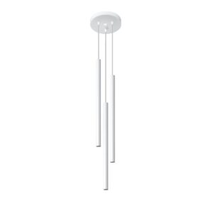 SOLLUX – PASTELO III WHITE RING LAMPA WISZĄCA RURKI