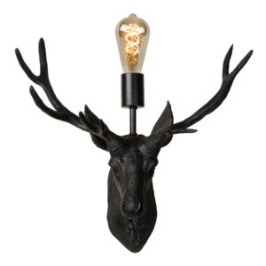 LUCIDE – EXTRAVAGANZA CARIBOU LAMPA ŚCIENNA CZARNY JELEŃ