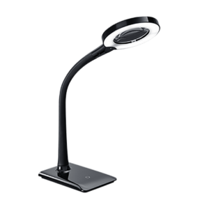 Nowoczesna lampka na biurko z lupą