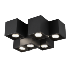 TRIO LIGHTING – FERNANDO XL BLACK SPOTLIGHT GEOMETRIC