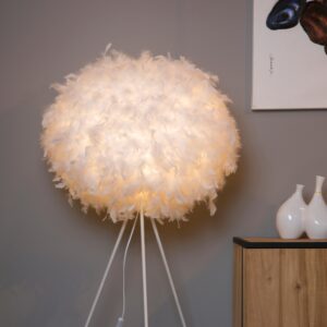 goosy lampa stojaca z piorami aranzacja lamperiaconcept