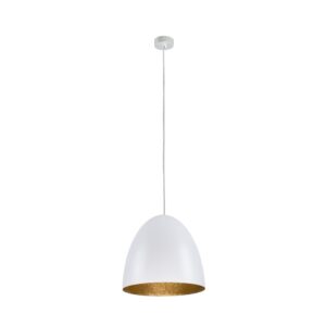 NOWODVORSKI – EGG M WHITE GOLD LAMPA WISZĄCA Z ŻYWICY