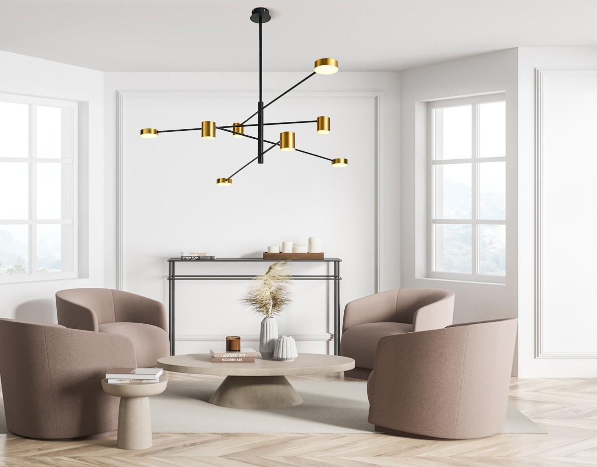 White and beige living room. Conversation seating idea. PND 16374 8 BK GD 3K aranz
