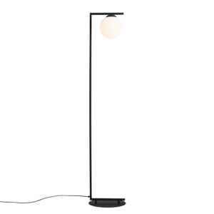 ARTERA – ZAC FLOOR BLACK LAMPA STOJĄCA Z BIAŁYM KLOSZEM