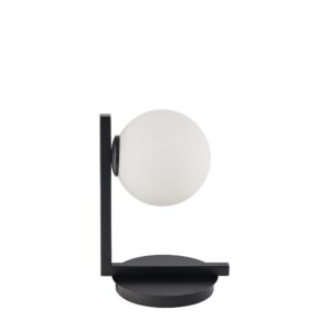 SIGMA LIGHTING – ANDY TABLE BLACK LAMPKA NOCNA Z KULKĄ