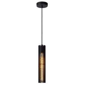 LUCIDE – LIONEL I BLACK LAMPA WISZĄCA TUBA ZE SKLEJKI