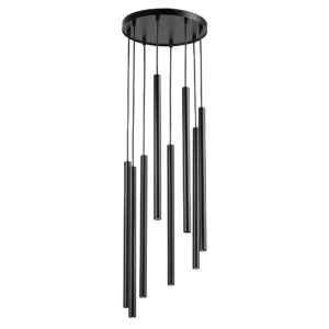 SIGMA LIGHTING – SOPEL VIII PROSTY BLACK RING LAMPA WISZĄCA RURKI