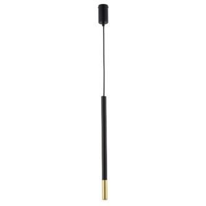 SIGMA LIGHTING – SOPEL DUE I BLACK LAMPA WISZĄCA CZARNO ZŁOTA RURKA