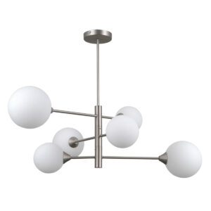 ITALUX – EVORA VI INOX SZCZOTKOWANA LAMPA Z RUCHOMYMI RAMIONAMI