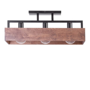 SIGMA LIGHTING – DAKOTA III PODŁUŻNA LAMPA SUFITOWA DREWNIANY BOX