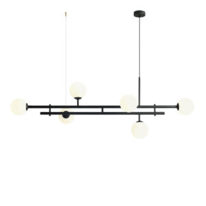 ARTERA –  HARMONY VI BLACK PODŁUŻNA LAMPA WISZĄCA NAD STÓŁ