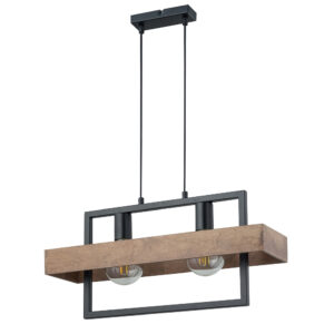 SIGMA LIGHTING – ROBIN II LAMPA WISZĄCA Z DREWNIANĄ PRZESŁONĄ