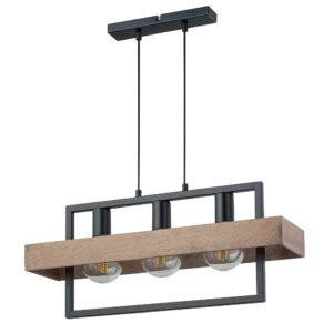 SIGMA LIGHTING – ROBIN III LAMPA WISZĄCA Z DREWNIANĄ PRZESŁONĄ