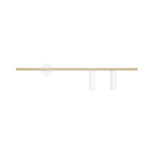 ARTERA –  TREVO WALL II WHITE BRASS R PROSTY KINKIET TUBKI