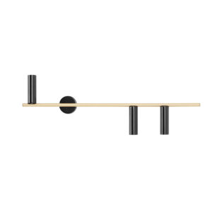 ARTERA –  TREVO WALL III BLACK BRASS R PROSTY KINKIET TUBKI