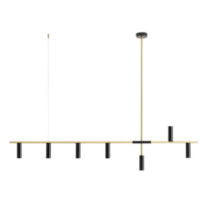 ARTERA –  TREVO VII BLACK BRASS LAMPA WISZĄCA TUBKI