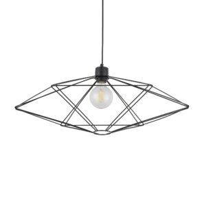 vario L czarna lampa druciana diament 01 lamperiaconcept