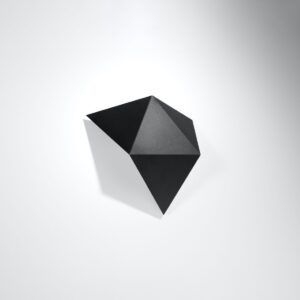 SOLLUX – SOLIDO BLACK GEOMETRYCZNY KINKIET Z METALU