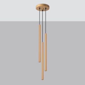 SOLLUX – PASTELO III MATT GOLD RING LAMPA WISZĄCA RURKI