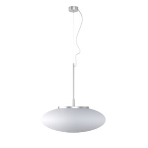 CLEONI – OVAL 550 CHROME WISZĄCA LAMPA OPAL