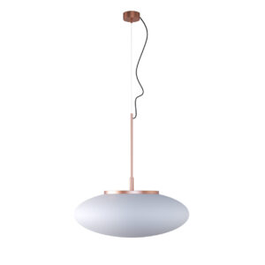 CLEONI – OVAL 550 COPPER WISZĄCA LAMPA OPAL