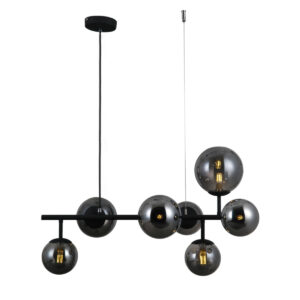 ITALUX – FRONTERA M BLACK PODŁUŻNA LAMPA WISZĄCA CIEMNE KULE