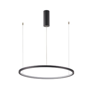 ITALUX – VINOLA 60 BLACK PIERŚCIENIOWA LAMPA WIASZĄCA RING LED
