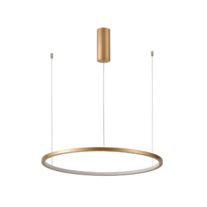 ITALUX – VINOLA 60 MATT GOLD PIERŚCIENIOWA LAMPA WIASZĄCA RING LED
