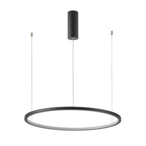 ITALUX – VINOLA 80 BLACK PIERŚCIENIOWA LAMPA WIASZĄCA RING LED