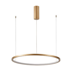 ITALUX – VINOLA 80 MATT GOLD PIERŚCIENIOWA LAMPA WIASZĄCA RING LED