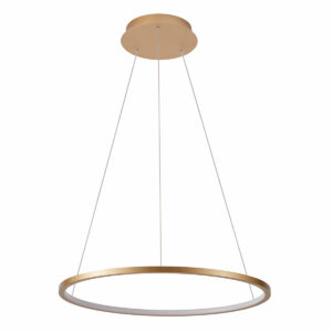 ITALUX – VINOLA 100 MATT GOLD PIERŚCIENIOWA LAMPA WIASZĄCA RING LED