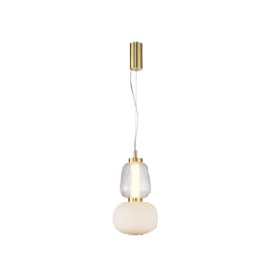 ITALUX – ERIS GOLD M WISZĄCA LAMPA LED ZE SZKŁA