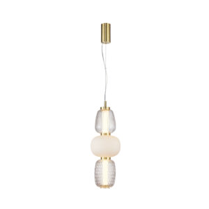 ITALUX – ERIS GOLD L WISZĄCA LAMPA LED ZE SZKŁA