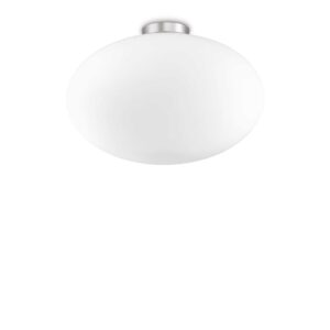 IDEAL LUX – CANDY PL1 D40 BIAŁY PLAFON ZE SZKŁA