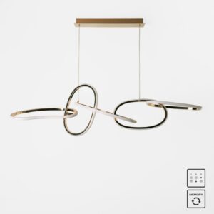 ZUMA LINE – CHOLET ZŁOTA LAMPA WISZĄCA LED NAD STÓŁ