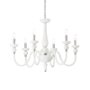 IDEAL LUX – DOGE SP6 BIANCO ŻYRANDOL Z MLECZNEGO SZKŁA