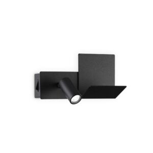 IDEAL LUX – KOMODO-1 AP NERO KINKIET LED USB Z PÓŁKĄ