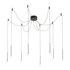 IDEAL LUX – LUCCIOLA SP8 NERO LAMPA WISZĄCA LED DO ROZMIESZCZANIA