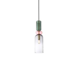 ITALUX – MANSO D LAMPA WISZĄCA Z KOLOROWEGO SZKŁA